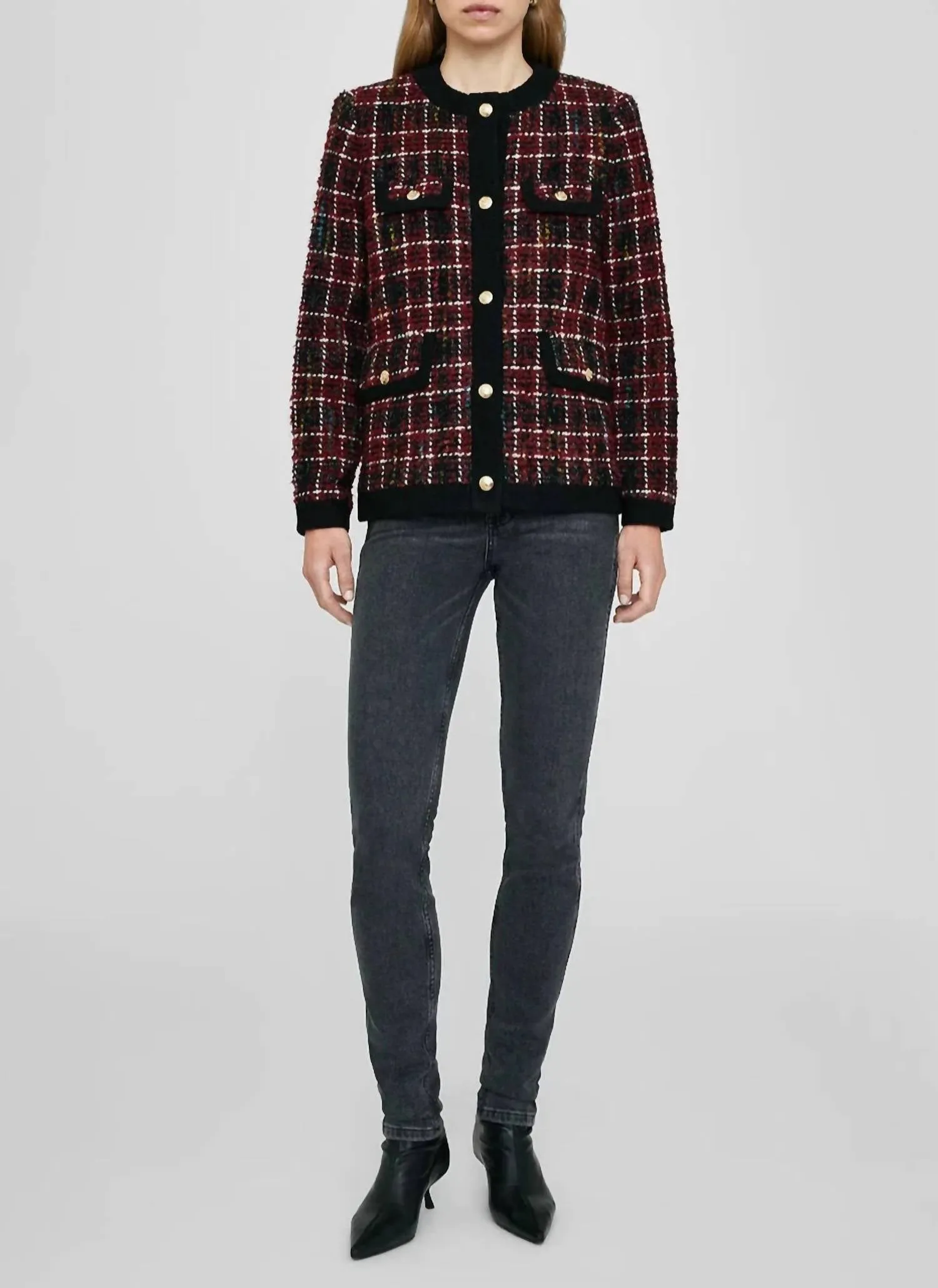 Anine Bing - Cherry Plaid Lydia Jacket