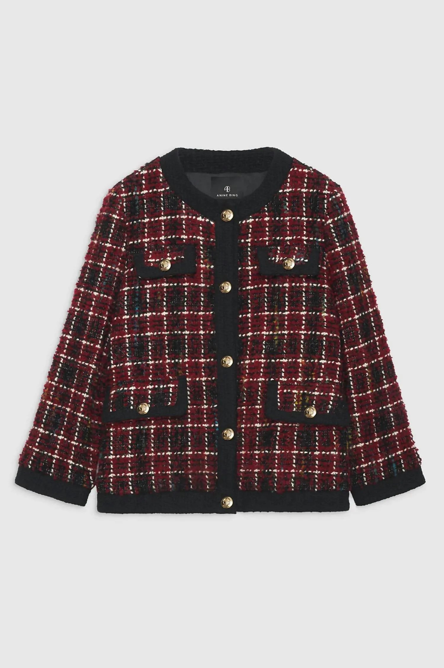 Anine Bing - Cherry Plaid Lydia Jacket