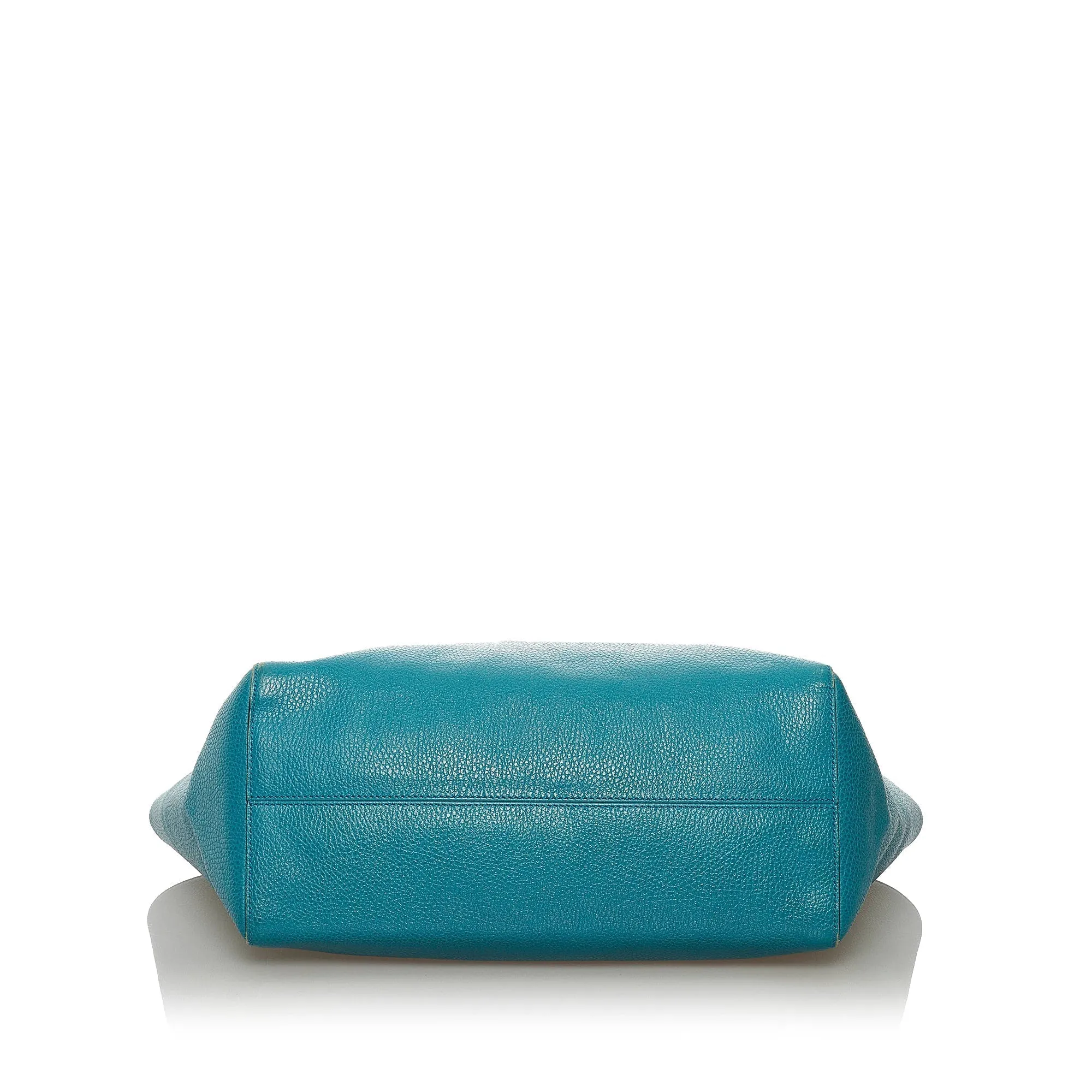 Blue Gucci Medium Swing Leather Tote Bag