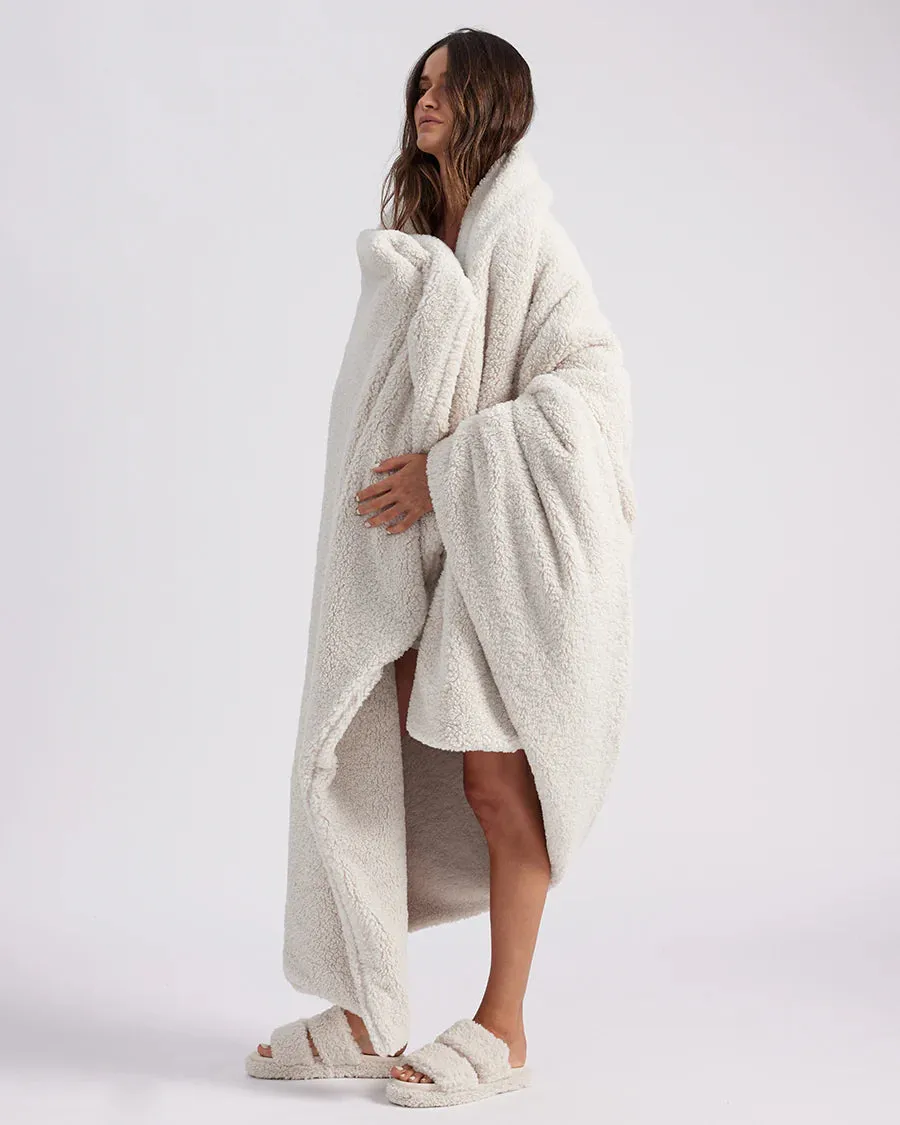 FAUX FUR THROW BLANKET | MARSHMALLOW