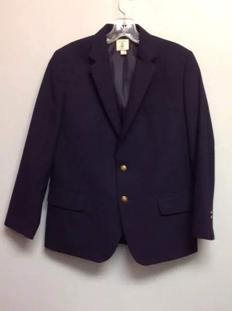 Lands End Size 14 Navy Polyester Blend Big Boys Blazers