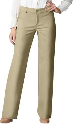 Lmdudan 2025 Dress Pants Women Work Business Pants Tummy Control Office Straight Leg Trousers High Waisted Ladies Slacks