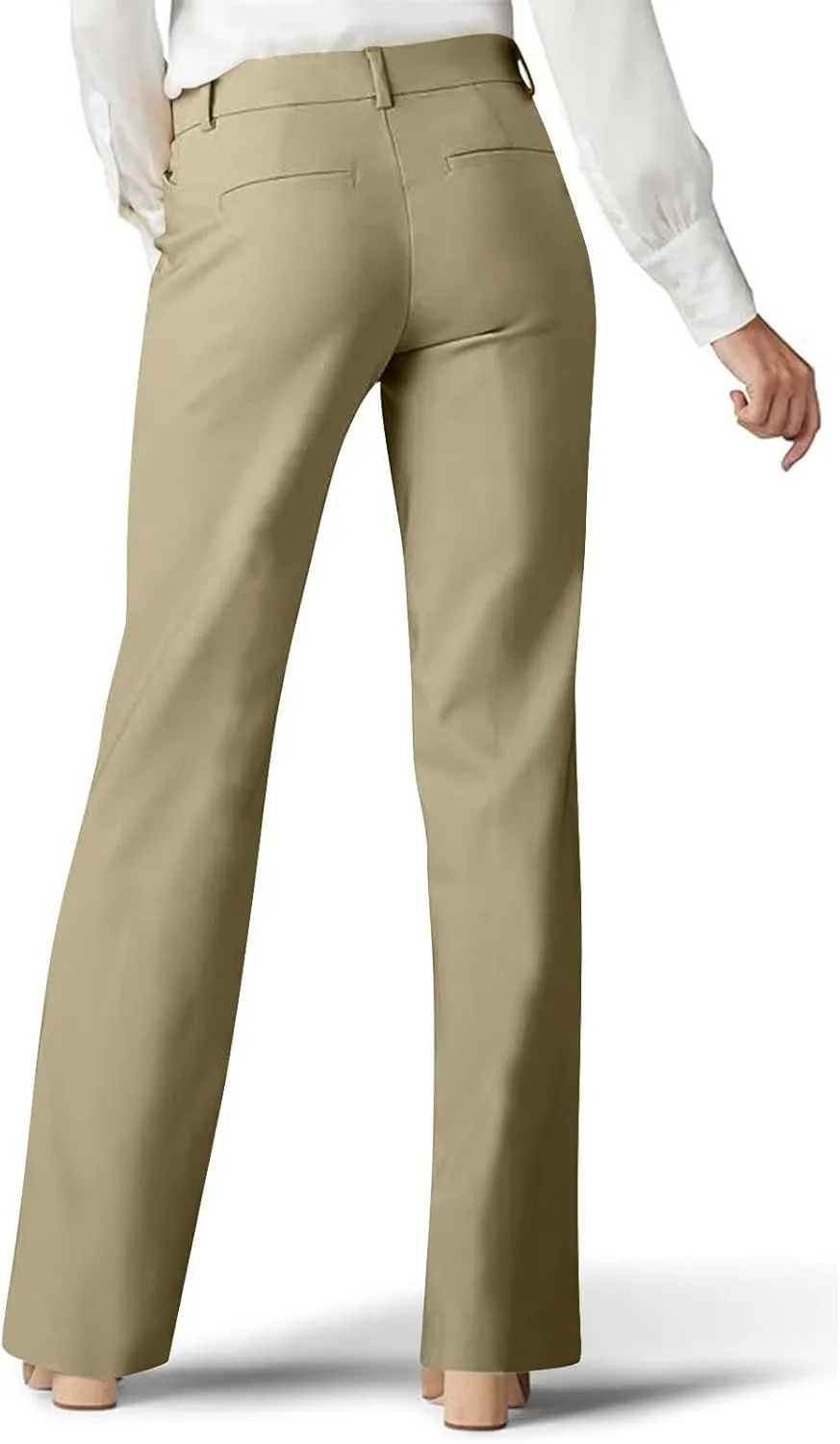 Lmdudan 2025 Dress Pants Women Work Business Pants Tummy Control Office Straight Leg Trousers High Waisted Ladies Slacks