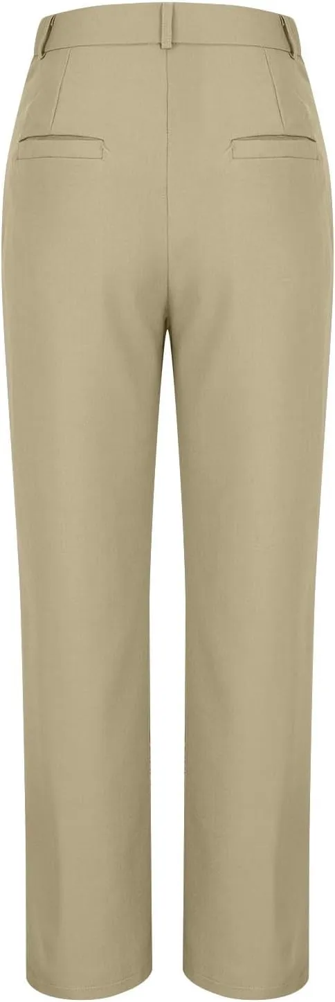 Lmdudan 2025 Dress Pants Women Work Business Pants Tummy Control Office Straight Leg Trousers High Waisted Ladies Slacks