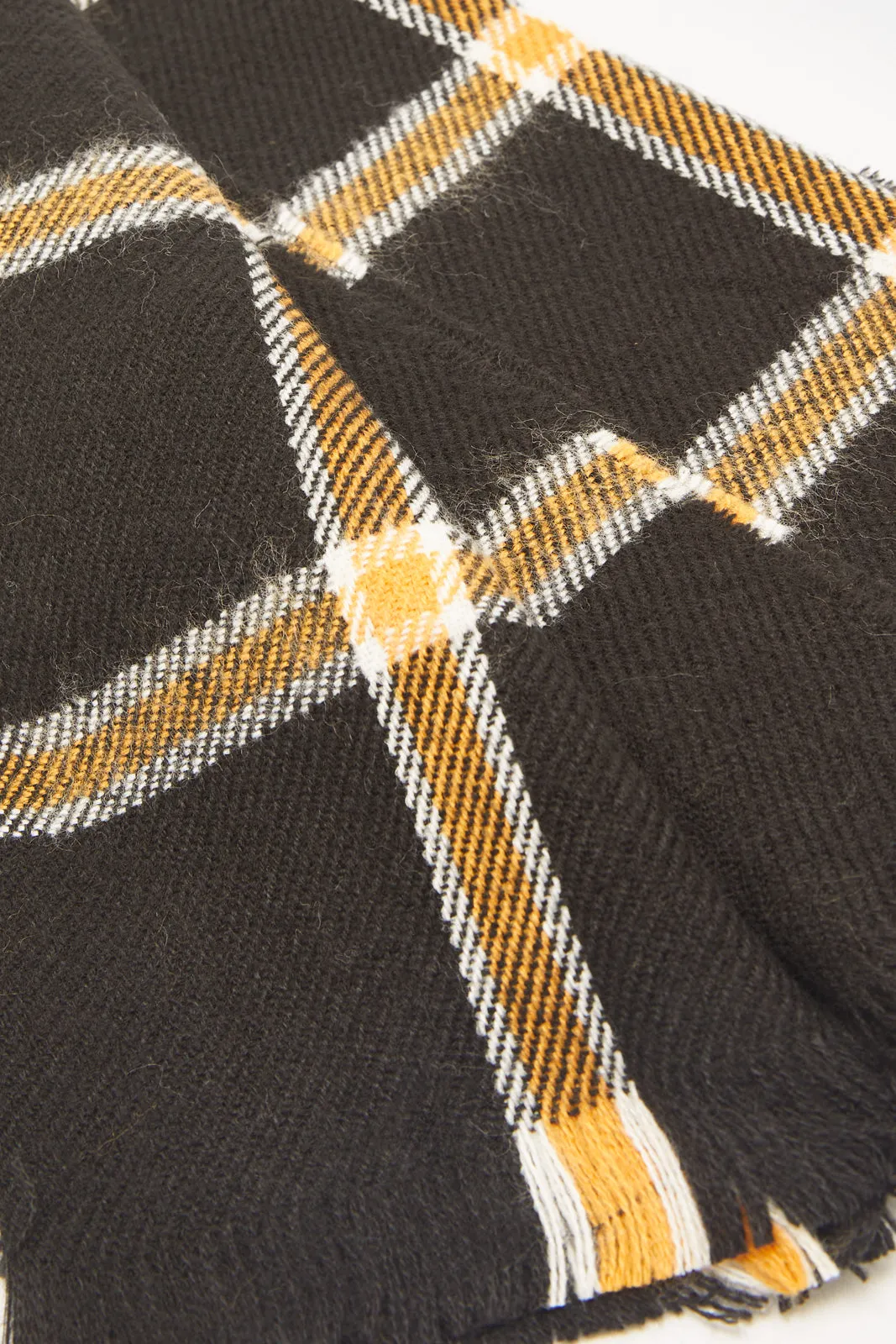 Men Brown Checkered Scarf