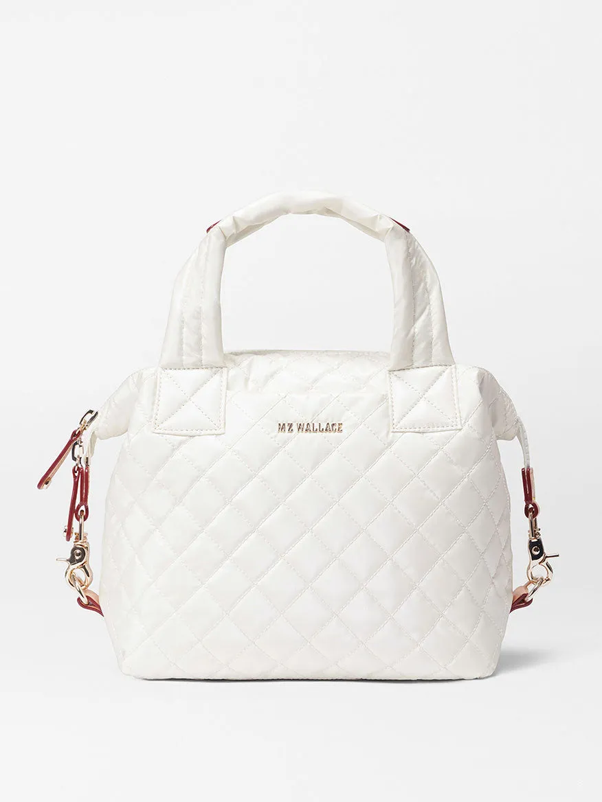 MZ Wallace Small Sutton Deluxe in Pearl Metallic Oxford