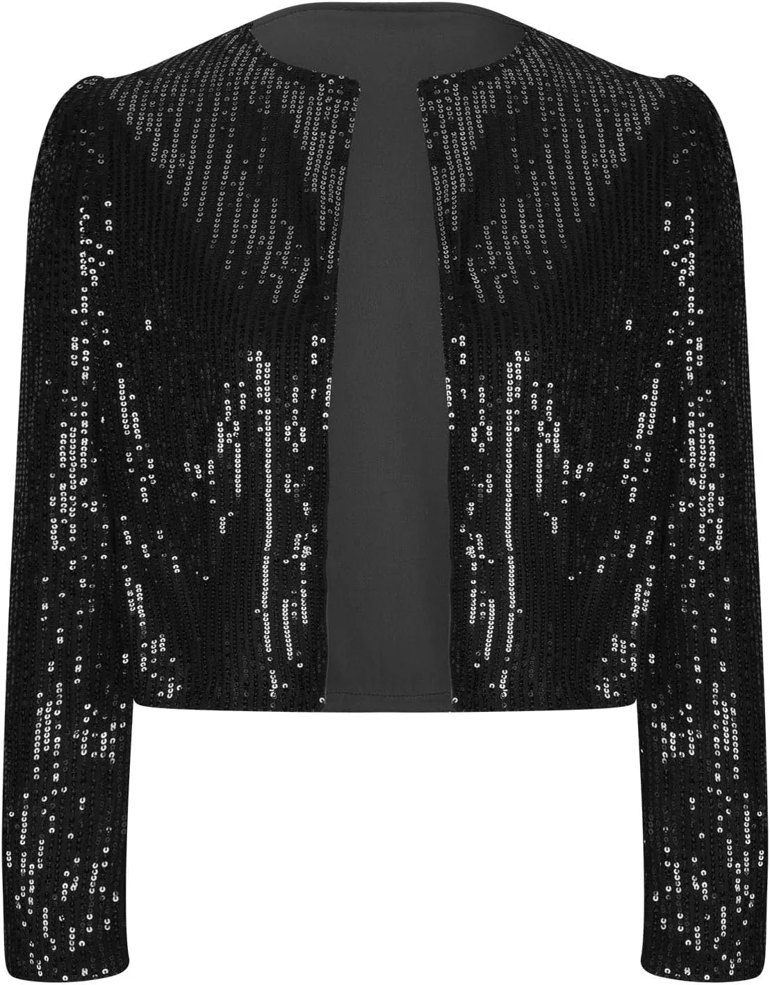 Plus Size Sequin Jacket Women Fashion Sparkle Cardigan Coat Long Sleeve Glitter Jackets Sparkly Blazer for Party