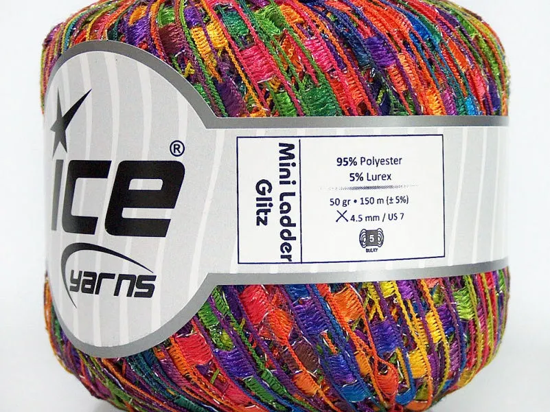 Trellis Ladder Yarn - Sweet Tart Sparkle (mini)