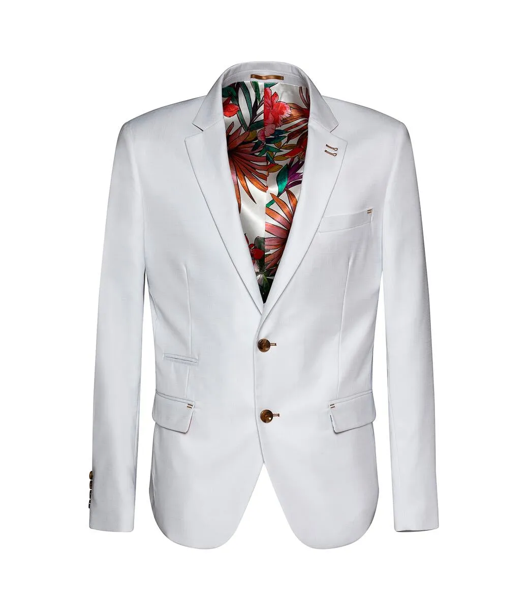 TURIN-05 WHITE TWILL BLAZER [Size 42/L]